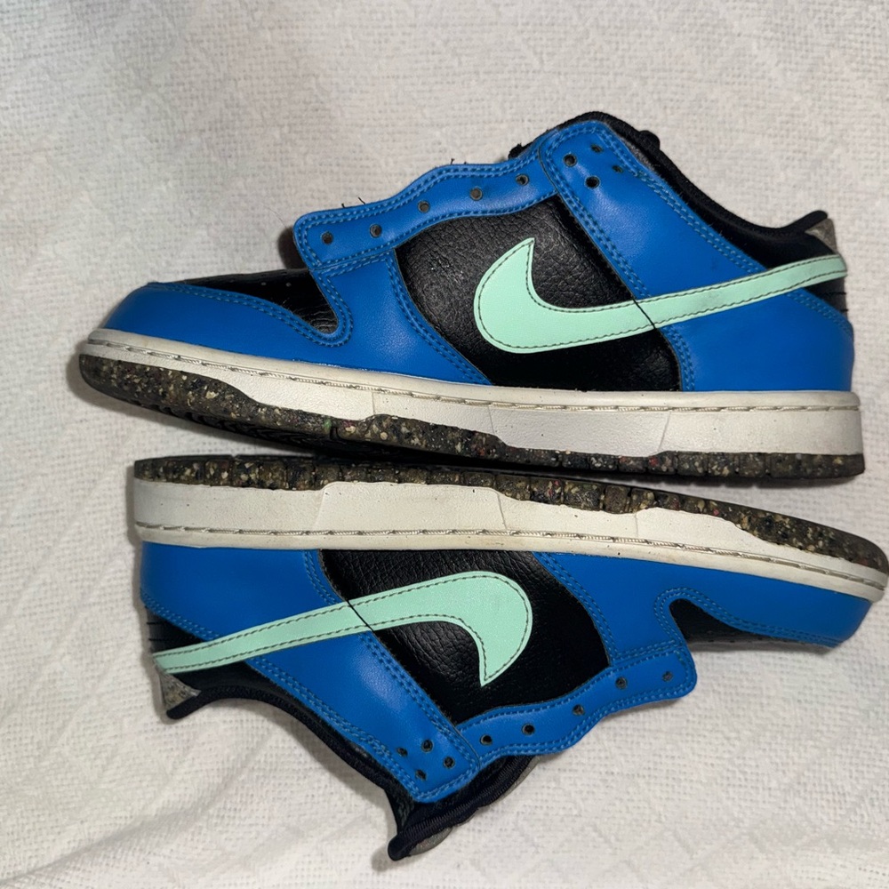 Nike Dunk Low SE ‘Black Light Photo Blue Mint Foam’ Size 6Y or Women’s 7.5 - Picture 10 of 11